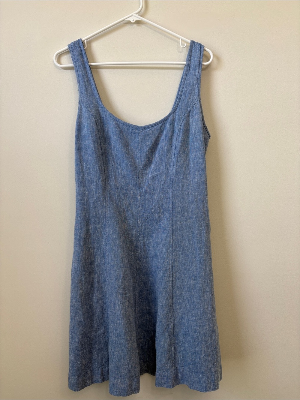 Universal Thread Chambray Scoop-Neck A-Line Dress in Blue